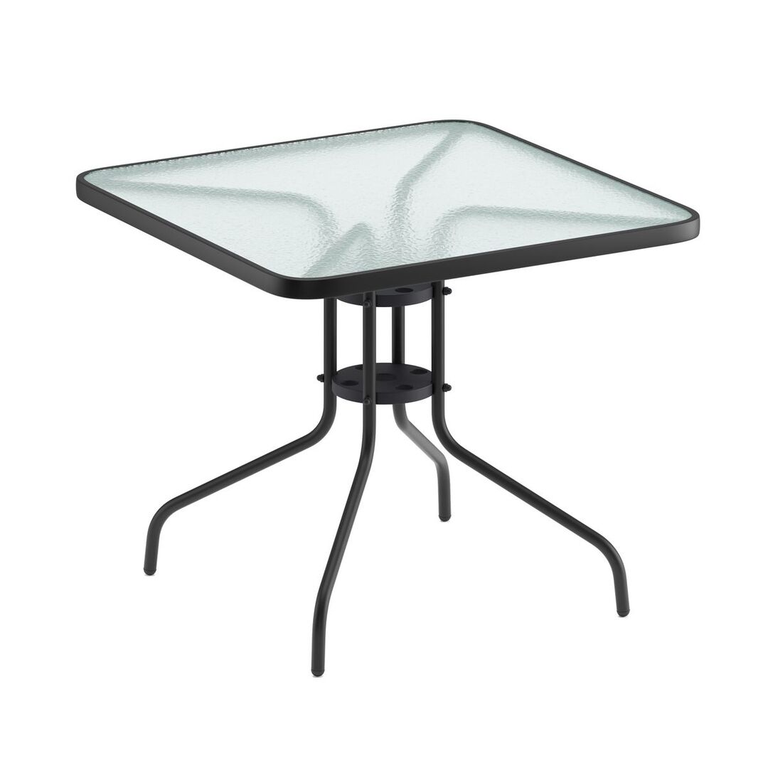 Garden table 80 x 80 cm black