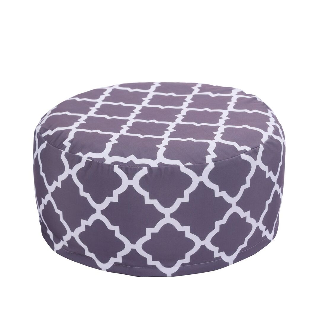 Pouf outdoor PATTY inflatable taupe / white
